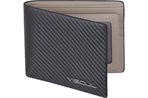 VISOUL Cartera para Hombre Piel Genuina Billetera Hombre de Cuero de Tarjetero con Protección RFID Carteras para Hombre Joven Monedero de Cuero