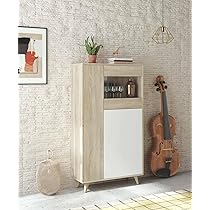 Credenza Dmora Weddell 154x40x72cm - Buffet Soggiorno, Rovere E Bianco, 6 Vani, Pannello Truciolato - Foto 12