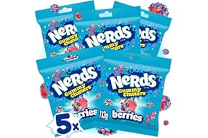 ‎WASHYS Gummy Clusters Very Berry 5x 113g (565g) XXL Very Berry Berries Packung - Amerikanische Süßigkeit, Original aus USA, Einzigartig und Lecker - Mengenrabatt, Ideal zum Sparen (5x Packungen)