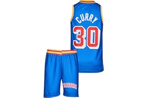 Amdrabola Basketball Kinder Trikot, Basketball Trainings Trikot, Bausatz, Schwarz, Blau, Komm mit Shorts Basketballfans (4-13 Jahre)