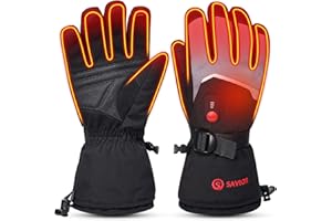 SAVIOR HEAT Guantes calentados para Hombres y Mujeres,Guantes de Motocicleta de batería Recargable Fina para Invierno, Bicicleta, esquí, Bicicleta y Funcionamiento