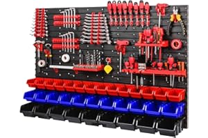 PAFEN Tablica narzędziowa ścianka - 1152 x 780 mm - Organizer warsztatowy ścienny z uchwytami na narzędzia, kuwetami