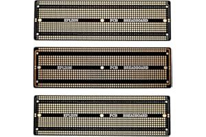 EPLZON 3pcs 6.8"x2.05" Breadboard Solderable Prototype PCB Board Kit for Electronics Projects Compatible for DIY Soldering Circuits Projects Prototype Board,Black