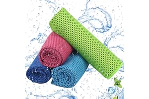 DKINY Cooling Towel 4 Pack 40"x 12" Cooling Towels for Neck, Stay Cool Ice Towel, Sweat Towel for Men Women Youth Yoga Golf Running Hiking Sports Camping Workout Gym Accessories