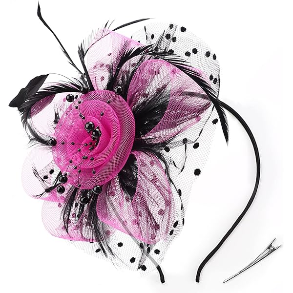 Fascinator Mit Großer Blume - Dehnbares Stirnband Für Damen, Karneval & Party, 20cm Blütendurchmesser