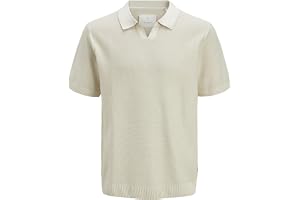 JACK & JONES herr Jprcceaston Knit Split Neck Ss Jprcceaston Knit delad hals Ss (1-pack)