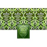 Pukka Supreme Matcha Tea, Organic Herbal Green Tea with Oothu, Sencha & Suio Gang (4 Pack, 80 Tea bags) | Matcha Tea