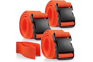 PrimaCare IR-5008-3 Unisex 2 Piece Restraint Strap with Loop Lock for Patient, Adult and Kid, 9', Orange