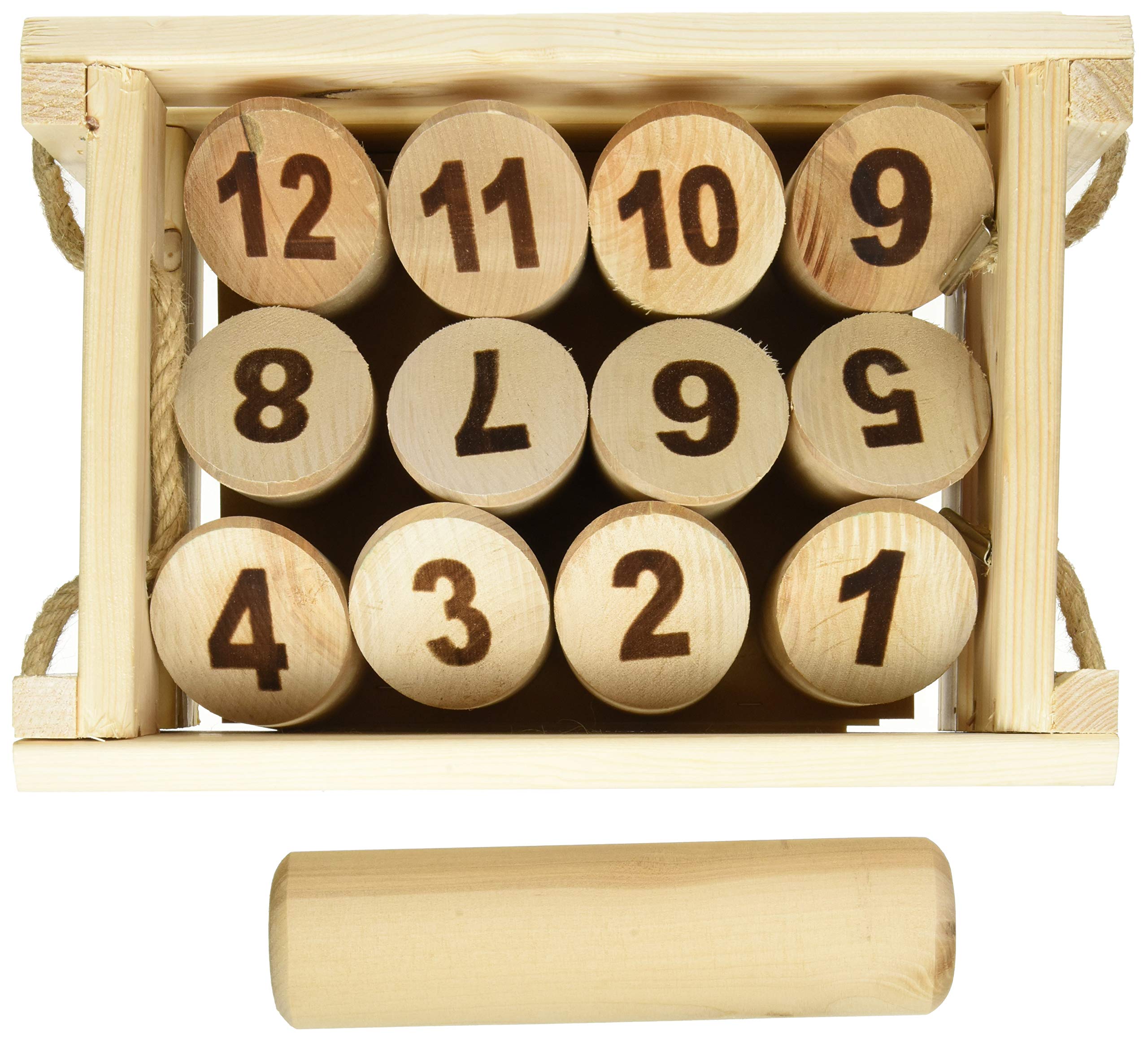 Mölkky Original - Juegos Exterior de Lanzamiento para Jardin, Picnic, Playa, Ocio - 12 Bolos Madera, 1 Palo, Juego Molkky para Adultos, familias, Grupos, 2 o más Jugadores, a Partir de 6 años - Imagen 8