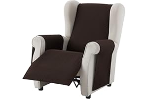 TEXTIL-HOME Textilhome - Pokrowiec na sofę ADELE, 1 osobowa/Relaks - Dwustronny - wyściełany ochraniacz na sofę. Kolor Brązowy