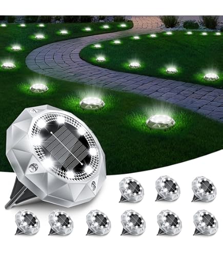 4-Pack Solar Ground Lights - IP65 Waterproof, Multi-Color LED, Auto On/Off For Garden, Pathway, Patio & Deck