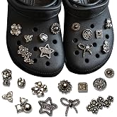 BSITSSS 12 Pieces Shoe Decoration, Elegant Shoe Accessories, Black Collection Shoe Charms, Diy Spiders AccessoriesShoes, Fash