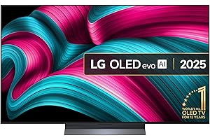 LG OLED55C55LA 55-Inch OLEDevo AI 4K UHD Smart TV, (α9 AI Processor Gen7, Dolby Atmos, Freeview Play and Amazon Alexa, 120Hz) [Model 2025]