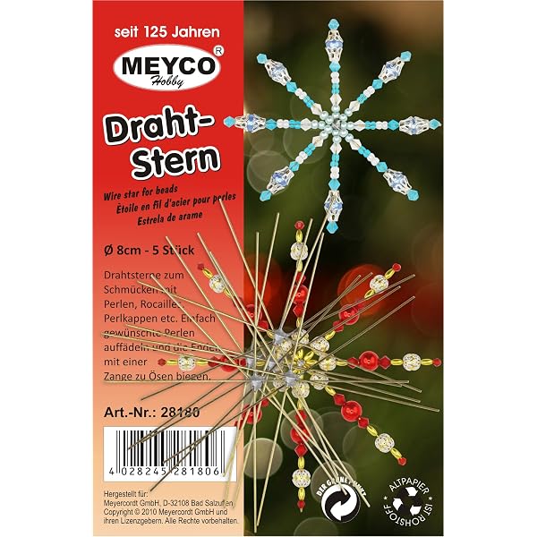 SAVITA D27025 Schneeflocken-Metalldraht, 30 Stück, 9,4 Cm, 11,4 Cm, 15,2 Cm, Weihnachtsbäume, Schneeflocken-Perlen, Ornamente Für Winterhandwerk, DIY, Perlen, Weihnachten, Party, Urlaub, Dekorationen