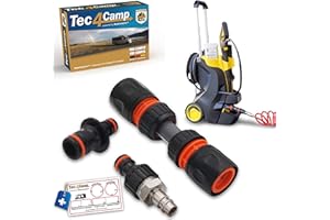 MaJoCompTec® DRYTUBE Adapter zum Entwässern | Frostschutz für Wasserhahn Schlauchtrommel Wasserleitung Hochdruckreiniger | Wohnmobil Garten Zubehör