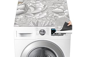 SANLIUSANJIU Washing Machine Cover, 60 x 60 cm, Washing Machine Dust Protection, Washing Machine Pad, Non-Slip Washing Machine Cover, for Washing Machine, Fridge, Kitchen (Flower 2)