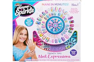 CRA-Z-ART Shimmer N Sparkle Trendy Tips Nail Expressions Press on Nails with stickers and gems