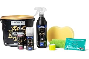 Bike on Wax Set Completo per la Pulizia della Bicicletta | Kit Cura Bicicletta | Kit per Pulizia Tutti i Tipi di Bici | StayClean Kit Totale Cura Bicicletta