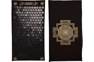SHAKTIMAT Shakti Premium Acupressure Mat Black Level 2, Sustainable & Durable, Relieves Stress & Tension, Promotes Relaxation & Focus, Ethically Handcrafted Acupuncture Mat in India, Organic Cotton Certified