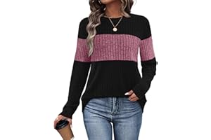 WIHOLL Jumpers for Women UK Casual Long Sleeve Tops Fall Fashion Lightweight Sweatshirts
