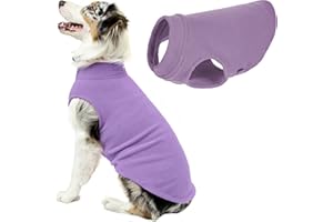 Gooby Stretch Fleece Pull Over Cold Weather Dog Vest, 4X-Large, Lavender
