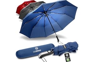 VAN BEEKEN Regenschirm Winddicht I Windbeständiger Reiseschirm mit Teflon I Leichter Kompaktschirm I Mini Regenschirm Tragbar Faltschirm für Herren Damen