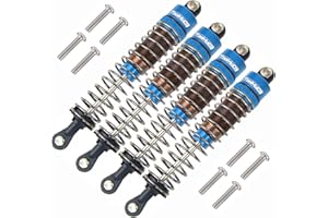 TOOMOD 1/10 80mm RC Oil filled Shock Absorbers kit for Tamiya TRX4 Axial SCX10 D90 Crawler Car Monster Car Upgrades Replace Parts (Blue)