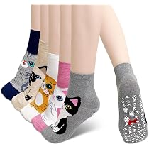 5 Paires Chaussettes Chat Mignon Pour Femme - Coton Confy 26cm