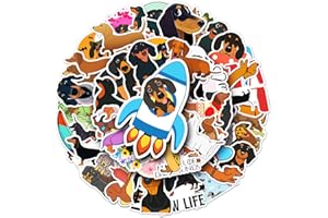 AYODPE 50 PCS Dackel Aufkleber,Vinyl Wasserdicht Aufkleber für DIY Laptop Gepäck Kühlschrank Skateboard Auto Motorrad Fahrrad Phone Dekor Graffiti Aufkleber,Dog Stickers Set