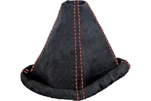 L & P Car Design L&P A0118 Schaltsack Schaltmanschette kompatibel mit VW Golf 2 II 3 III Polo 6N Passat 35i UVM. weiche Microfaser Schwarz Naht Rot