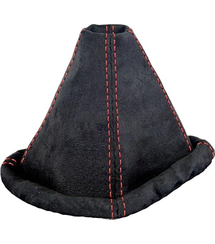 L&P Car Design Manchette de vitesses en cuir véritable noir pour changement de vitesses (moto/cyclo), 100% cuir, 1 unité