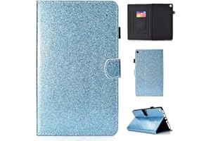 LMFULM® Case for Amazon Kindle Fire HD8 2016/2017 (8,0 Inch) PU Magnetic Cover Shining Case Sleep/Wake Function Stent Function Holster Leather Case Flip Cover for Amazon Kindle Fire HD8 Blue