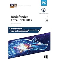 Bitdefender - 1 Computer,3 Years - Total Security | Windows | Latest Version | Email Delivery in 2 Hours- No CD |