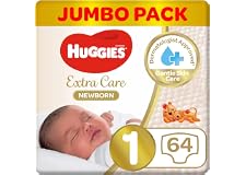 Huggies New Born, Size 1, 0-5 kg, 64 Diapers