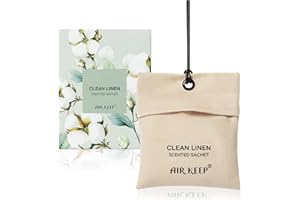 Airkeep Ambientador Armario Ropa Limpio Lino, Ambientador Armario Fragancia para Armario, Cajones y Armarios, Ambientador