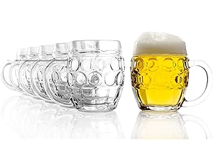 Stölzle Lausitz Oberglas Tübinger Lot de 6 chopes à bière 300 ml avec trait de remplissage/pichet à bière stable avec plaque en verre soda citron vert Passe au lave-vaisselle