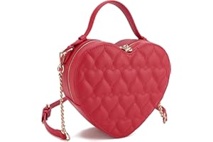 lola mae Heart Shape Satchel Crossbody Purse for women Zip Around Shoulder Bag