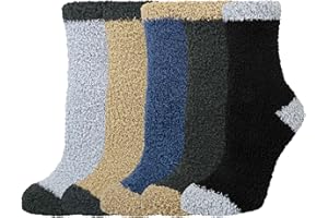 Justay Sowarm Przytulne skarpety damskie, puszyste skarpety, zimowe skarpety domowe, ciepłe skarpety do łóżka, koralowy polar, pluszowe skarpety, prezenty, prezenty świąteczne dla kobiet, opakowanie