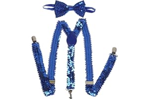 NiceYnn Bretelles avec Nœud Papillon Suspensions Larges Réglable Élastique Extra Fort 3 Clips en Forme Y