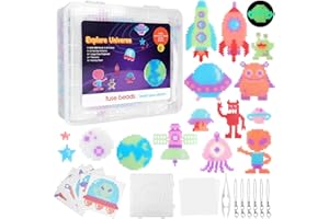 Homgaty 5000 świecące w ciemności perły do prasowania 5 mm z płytą kołków, 16 wzorów, papier do prasowania, etykiety i akcesoria do rękodzieła dla dzieci Prezent