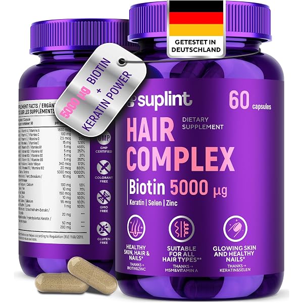 Healthy Fusion HairComplex Kapseln – Gegen Haarausfall, Fördern Wachstum, Stärken Wurzel, 30 Kapseln
