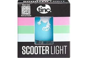 Tinc Clip-On Kids Scooter & Bike Light - 3 Light Modes - Easy To Use - Waterproof Case - Safety Light, Blue