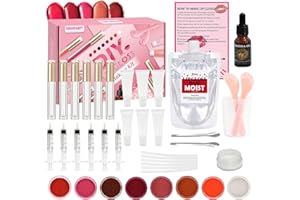 ‎VEZERD Lipgloss Selber Machen, Vezerd Lipgloss Making Kit, Kreative Basteln Erwachsene DIY Herstellung Set, Mädchen Lip Gloss Set Lustiges Make up Geschenk Für Frauen, Rose