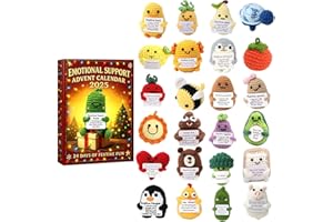 GENERIC Emotional Support Advent Calendar 2025-24 Days of 2D Acrylic Pals, Affirmation Cards, Cute Capybara Ornaments & Highland Cow Doll Hanging Ornaments - Christmas Countdown Calendar Gift for All Ages