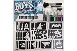 GLITTER BODY ART LTD Boys Glitter Tattoo Kit - Make your own tattoos