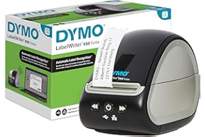 DYMO LabelWriter 550 Turbo imprimante d'étiquettes | Étiqueteuse avec impression thermique directe haute vitesse | Reconnaissance automatique des étiquettes | Prise UE 2 broches