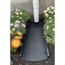 thumbnail image 2 of 24" Gutter Downspout Splash Block - Foundation Protection Drainage Tray 2 of 10