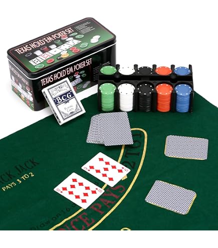 Funtime Gifts Travel Poker Compact Portable Play Tin Set in Pocket Size Gift, Multicolor, PL7440