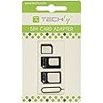 Techly 301535 Adattatore Scheda SIM (4 in 1) Nano-SIM, Micro-SIM e SIM Nero Nero