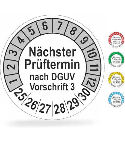 DGUV-Prüfplaketten Rot 25mm Auf Rolle – 500 Stück Für Vorschrift 54 (Innen & Außen DGUV-Prüfplaketten Rot 25mm Auf Rolle – 500 Stück Für Vorschrift 54 (Innen & Außen